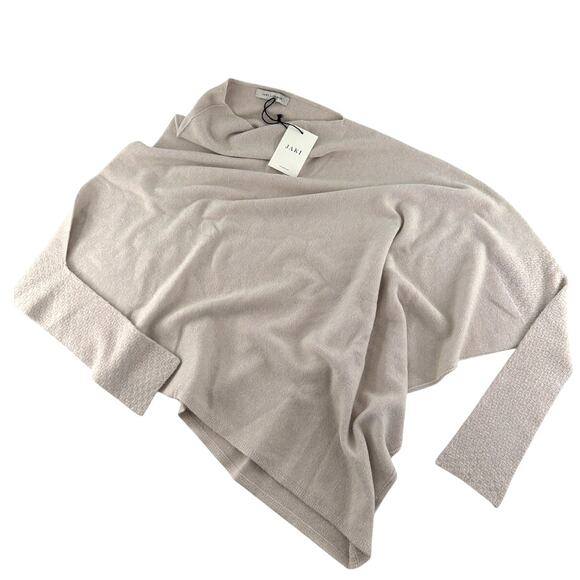 Jaki Women's Light Beige Asymmetric Draped Seamless Knitted Jumper Size S/M - Picture 5 of 10